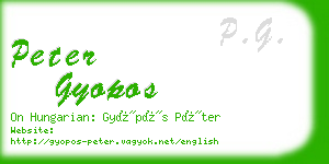 peter gyopos business card